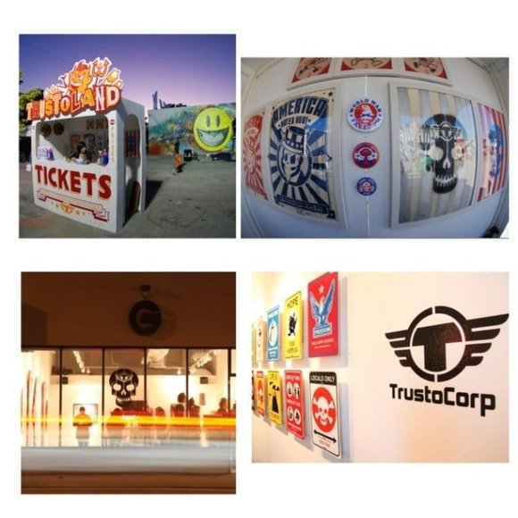 Tristan Eaton Original Art 2010 TrustoCorp Spray Paint Print Art Basel kidrobot - Picture 6 of 11